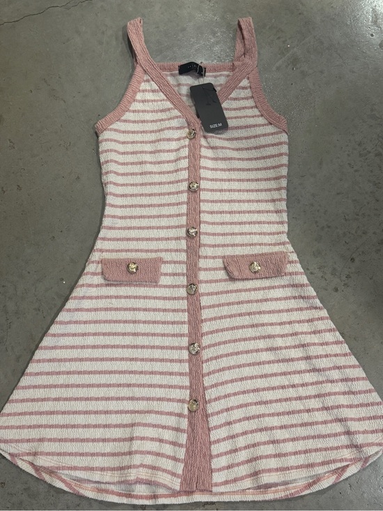 Dresses & Skirts - Girls Pink & White Striped Knit Button-Front Dress
